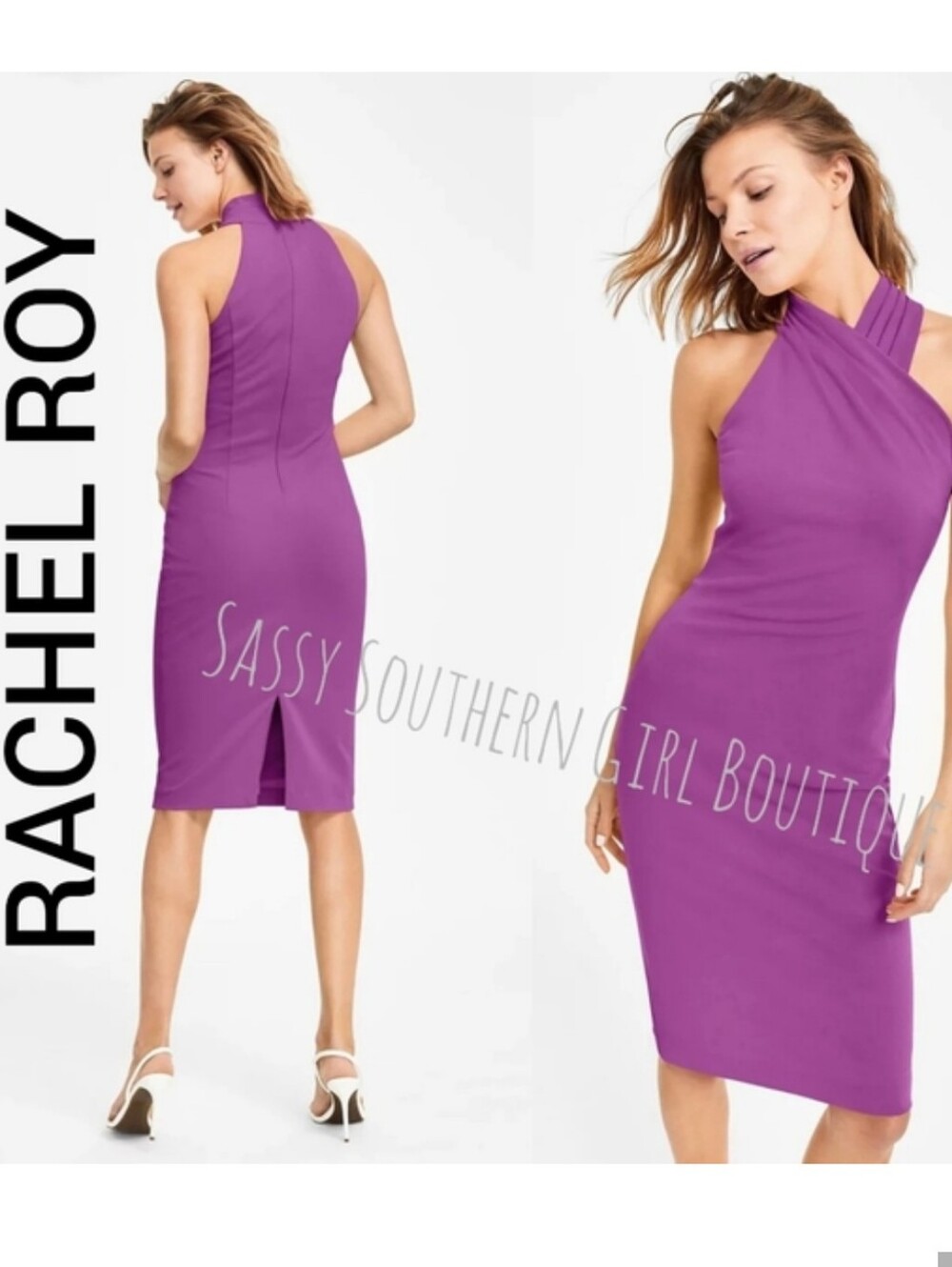 ⭐🆕 Rachel Roy Lilac Halter Midi Dress
